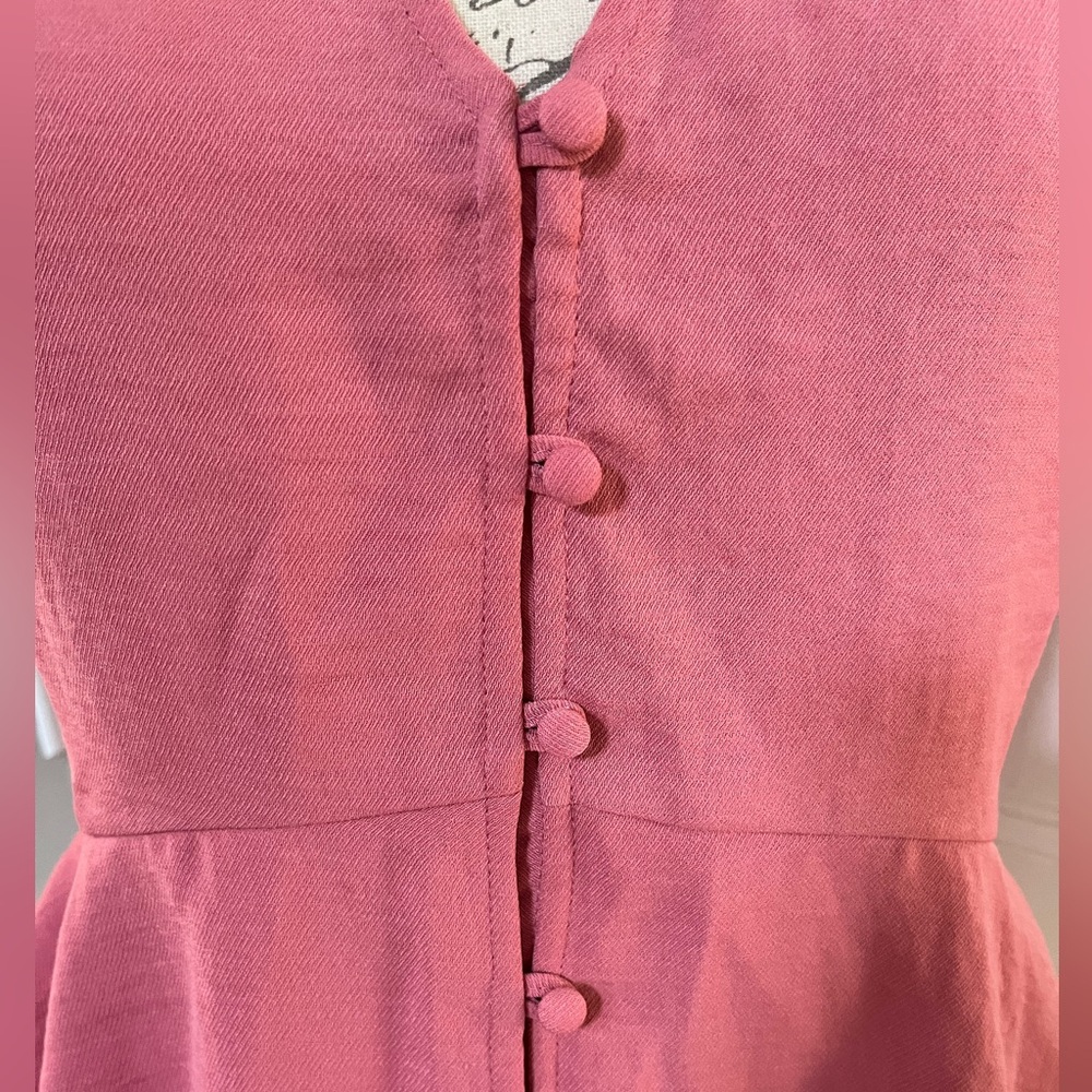 Timeless Topshop Short Sleeve, Mauve Colored Blouse. Size: 4. - Picture 5 of 11